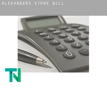 Alexanders Store  bill