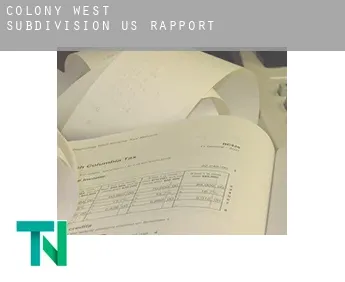 Colony West Subdivision - Numbers 13, 14 and 15  rapport