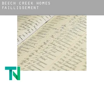 Beech Creek Homes  faillissement