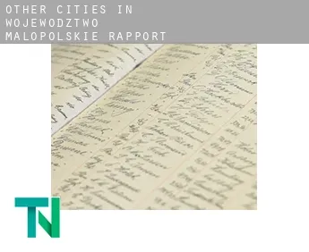 Other cities in Wojewodztwo Malopolskie  rapport